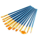 12pcs/Set Watercolor Paint Brushes Nylon Hair Oil Painting Pen DIY Art Tool A