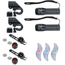 9pcs/set Bicycle Wheel Wire Lamps Cycling Bike Tail Lights Flashlights Clip