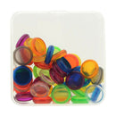 50 Packs Transparent Plastic Expander Discs Binding Clip Holder for Scrapbooking