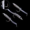 3 Pieces Soft Eel Fishing Lures Hook Silicone Bass Crank Swimbaits Tackle Tools