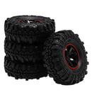 4Pcs 1.9 Inch 10MM 1/10 Scale Tires with Wheel Rim for 1/10 D90 SCX10 CC01