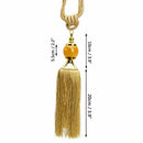 1 Pair Window Curtain Tieback Beaded Ribbon Tassel Rope Curtain Tie Back Cu