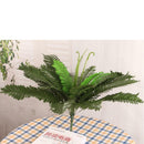 2x Artificial Plants 24 Branches Green Persian Leaves Leaf Grass Floral Decor