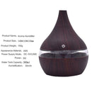 300ml USB Mini Aromatherapy Air Humidifier 7 Color LED Light (Dark Brown) A