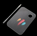 Cosmetic Acrylic Makeup Nail Eye Shadow Mixing Palette Stainless Spatula Tool