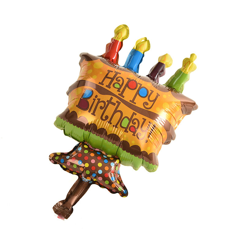 1 X Party Foil Balloons Happy Birthday Chocolate Cake Balloon for Kids 3C J Gw