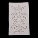 Baroque Style Curlicues Scroll Lace Fondant Silicone Mold for , Cake Border