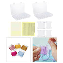 Embroidery Floss Organizer Box - 2pcs 24 Compartments with 150 Floss Bobbins and