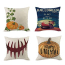 4Pcs/Set Halloween Pillows Cover Decor Pillow Cases Sofa Pumpkin Cushion Co