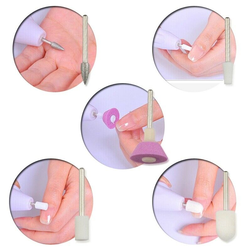 New 5 In 1 Nail Trimming Kit Electric Salon Shaper Manicure Pedicure Kit