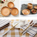 1 Pair Stainless Steel Chopsticks and 1 Wooden Bowl for Sald Fruit Dinner