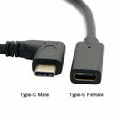 Type C USB 3.1 Male to USB-C Female 90D Right Angled Extension Data Cable 2