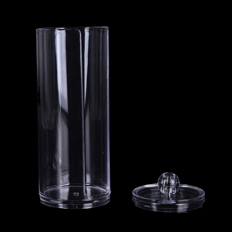 Cosmetic Makeup Case Clear Q-tip Storage Holder Cotton Pad Swab Organizer Box 3C