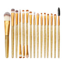 15Pcs Professional Makeup Brushes Set Make up Cosmetic Brush Tools kit Golden