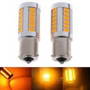 2x 1156 BA15S P21W 33 SMD LED Daytime Running Light Yellow Bulb Super Bright JR