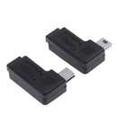 2pcs 90 Degree Micro USB Female to Mini USB Male Adapter Connector