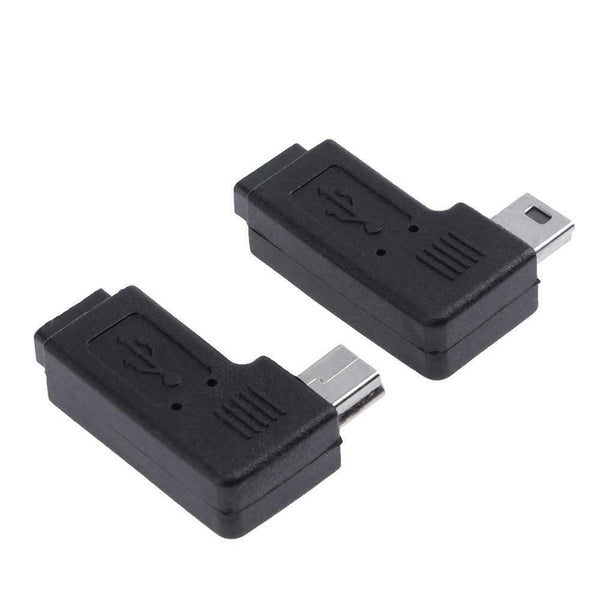 2pcs 90 Degree Micro USB Female to Mini USB Male Adapter Connector #gib