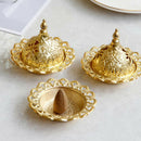 Mini Incense Cone Burner Holder Waterfall Backflow Teahouse Yoga Room Golden