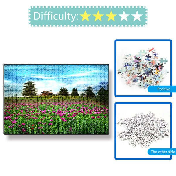 1000 Pieces DIY Paper Jigsaw Puzzle Sea of Flowers Assembling Picture Toys