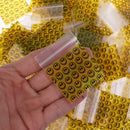 100X OPP Bags Tea Leaf Pouch storage bags Smile yellow pattern Sealed Bags OZ