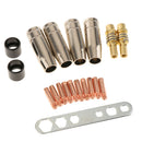 19pcs Mig Welding Torch MB 15AK Accessories Kit Brass Nozzle and Contact Tips