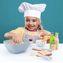 7pcs Wooden Kitchenware Pretend Play Gift for Children Kids Girls for Toddler