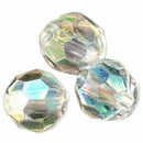 500x Transparent AB Color Round Faceted Acrylic Crystal Spacer Beads 6x6mm