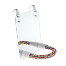 Bird Mirror with Perch Stand, Provide Your Pet Bird a Phisical & Mental Training