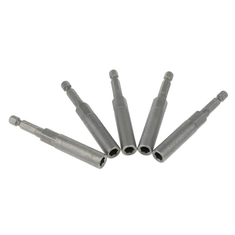 Socket Bits Adapter Drill Nut Driver Power Extension Bar 1/4'' Shank 6mm High