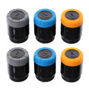 2 Pcs Battery Screw On Cup Cover for Wireless Microphone Mic Black&Blue