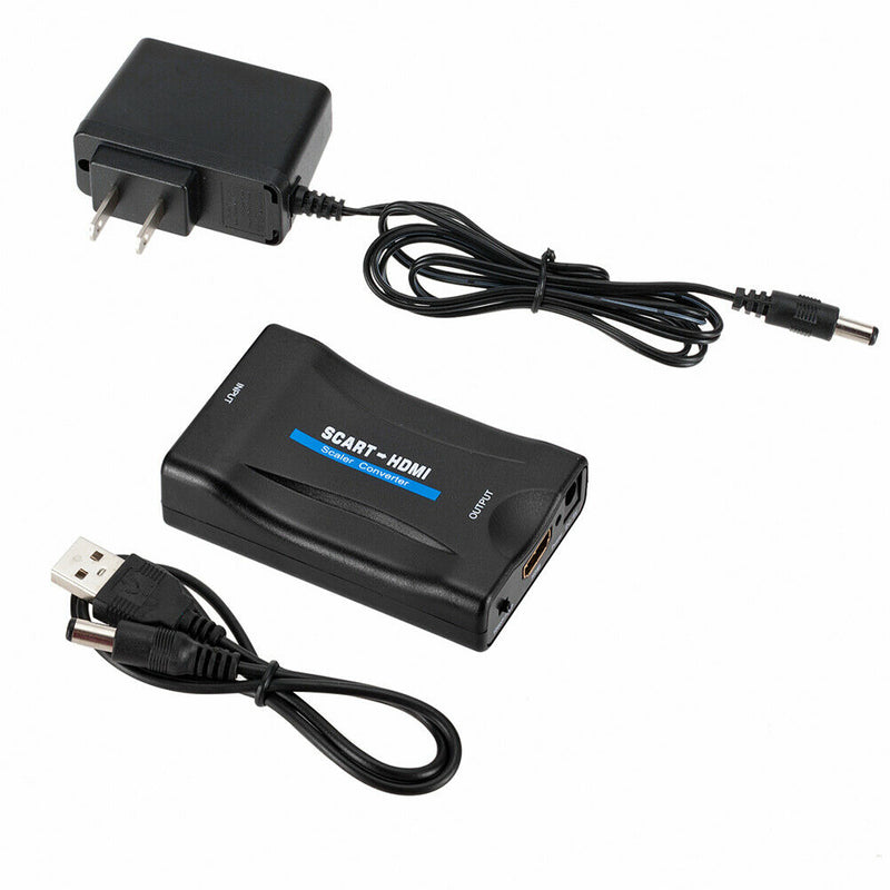 1080P SCART to HDMI Video Audio Upscale Converter HD Receiver TV (US) A