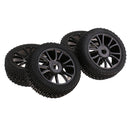4 Pieces 17mm Hub Wheel Rim & Tyres for HSP HPI1:8  RC Car Buggy