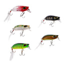 5Pcs Casting Fishing Lures Topwater Floating Popper Baits Casting Fishing with
