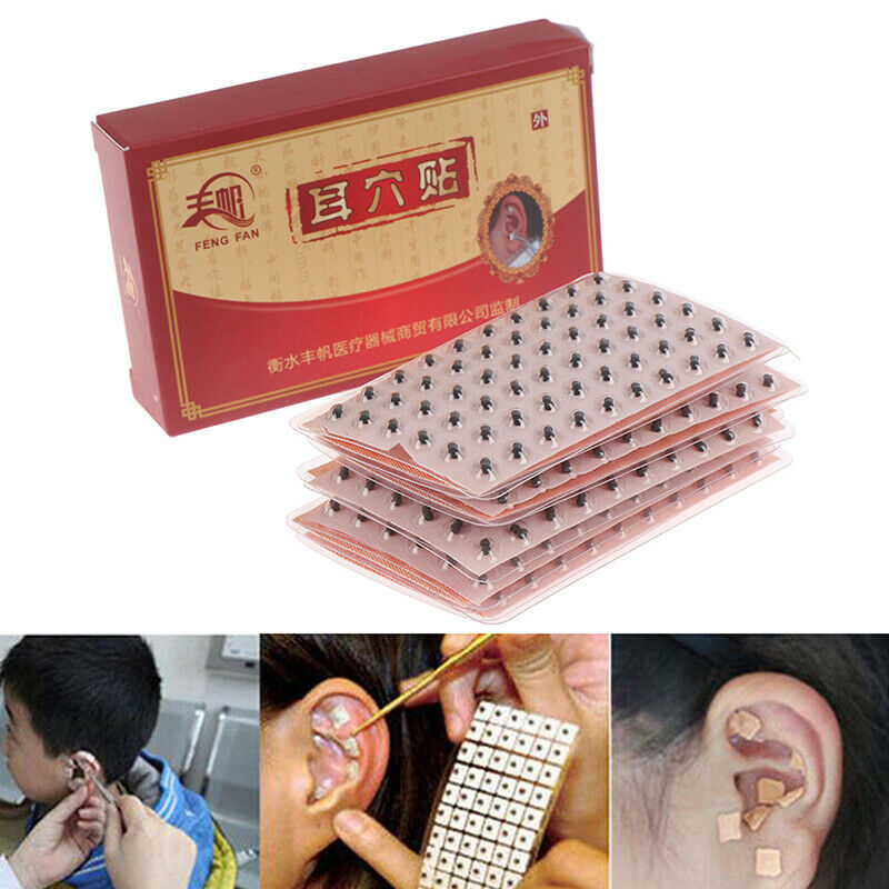 600Pcs/lot Double Grain Ears Stickers Acupuncture Ear Massage Press Seeds Nee JR