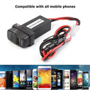 For Mitsubishi USB Car Charger with Blue LED Voltmeter 2.1A Charger Socket