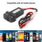 For Mitsubishi USB Car Charger with Blue LED Voltmeter 2.1A Charger Socket #gib