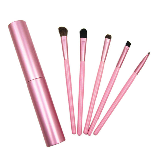 5Pcs Travel Portable Mini Eye Makeup Brushes Set Reals Eyeshadow Eyeliner E M4O2