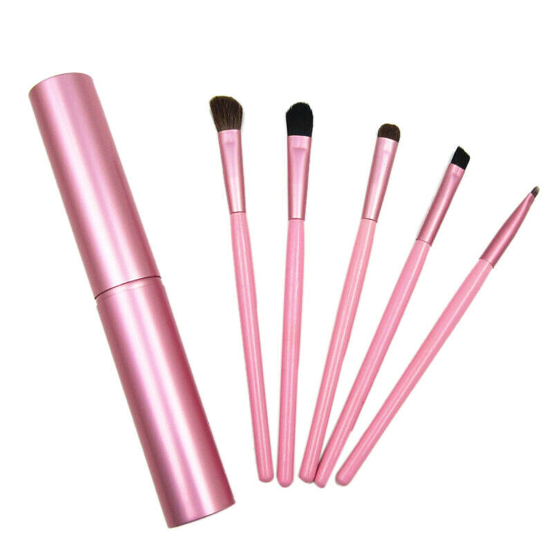 5Pcs Travel Portable Mini Eye Makeup Brushes Set Reals Eyeshadow Eyeliner E M4O2