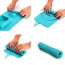 Travel Dog Bowl. Portable Double Roll Up Pet Bowls With Carry Case Collapsi