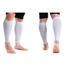 1 Pair Sports Compression Sleeves Socks Shin Calf Leg Support M White