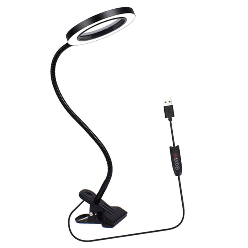 Third Helping Hand Soldering Tool 3X Magnifying Glass USB LED Lamp Desk Clamp