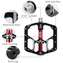 Cxwxc Bike Pedals Flat 3 Sealed Bearings Bicycle Pedals Wide Platform Bike