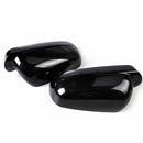 1 Pair Black Right + Left Rearview Wing Mirror Cover Case Cap For Golf Mk4