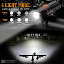 Bicycle Light, Bicycle Headlights 450 Lumens, IPX6 Waterproof 6 Modes of Ri