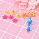 12x multi-coloured translucent assorted push pins drawing cork board office BX