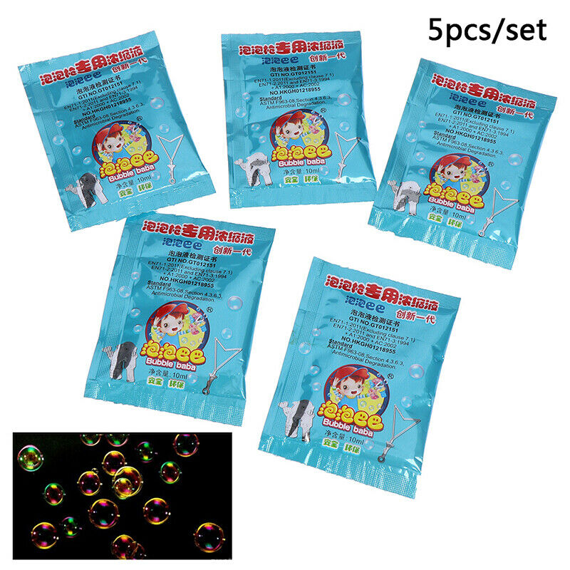 5x Bubble concentrate Liquid  Bubble Refills Toys 10ml Bubbles  Soap Materia  3C