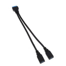 USB 3.0 20Pin Motherboard Female to 2 Type-A Female Connectors Y-Cable