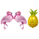 Set Of 3 Pieces Of Flamingo And Pineapple Helium Balloon Luau Beach