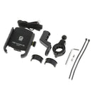 Stable Motorcycle Handlebar Phone Holder+QC3.0 Smart Quick Charger Black