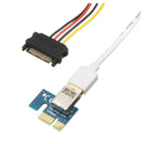 USB 3.0 PCI-E Express 1x to 16x Riser Board Extender Adapter Card with SATA S6I3